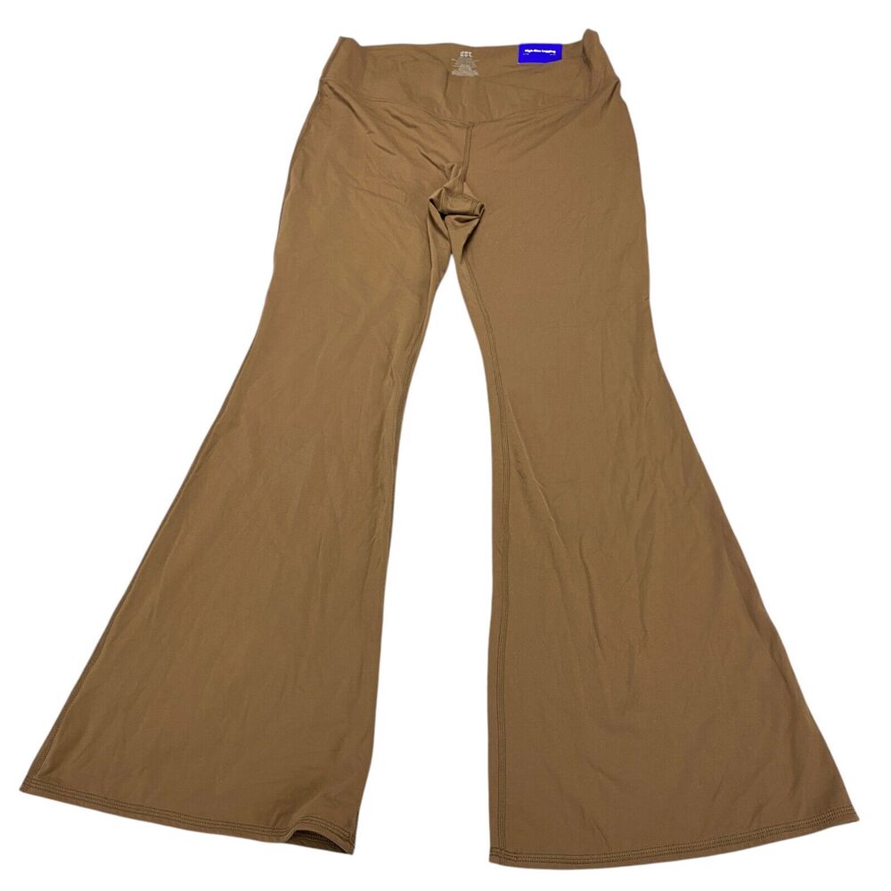 Joy Lab Extra Long Length High Rise Flare Womens Leggings Sz X-Large Brown - $30